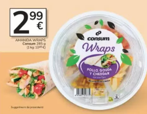 Oferta de Consum - Amanida Wraps por 2,99€ en Consum