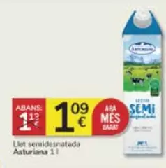 Oferta de La Asturiana - Llet Semidesnatada por 1,09€ en Consum