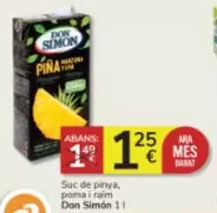 Oferta de Don Simón - Suc De Pinya/ Poma I Raim por 1,25€ en Consum