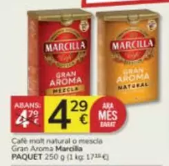 Oferta de Marcilla - Cafe Mat Natural O Mescla Gran Aroma por 4,29€ en Consum