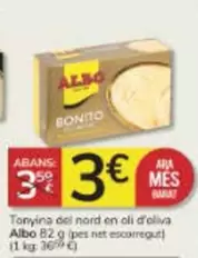 Oferta de Albo - Tonyina Dei Nord En Oli D'Oliva por 3€ en Consum