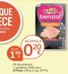 Oferta de Elpozo - Pt De Pollastre por 1,99€ en Consum