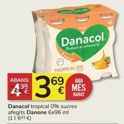 Oferta de Danacol - Tropical 0% Sucres Afegits por 3,69€ en Consum