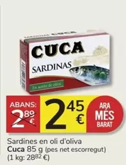 Oferta de Cuca - Sardines En Oli D'oliva por 2,45€ en Consum