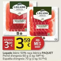 Oferta de Legado - Legado Ibéric 50% Raça Ibérica por 3,59€ en Consum