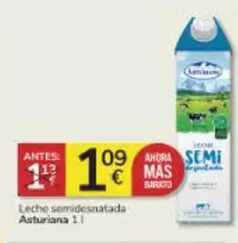 Oferta de La Asturiana - Leche Semidesnatada por 1,09€ en Consum