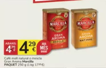 Oferta de Marcilla - Café Molt Natural O Mescia Gran por 4,29€ en Consum