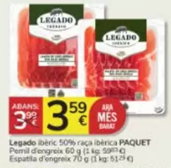 Oferta de Legado - Legado Ibéric 50% Raça Ibérica por 3,59€ en Consum