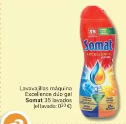 Oferta de Somat - Lavavajillas Máquina Excellence Dúo Gel en Consum