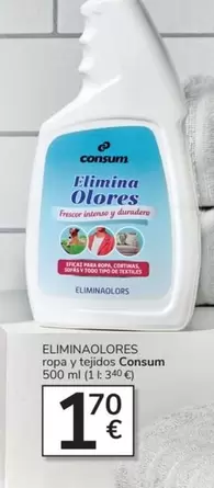 Oferta de Consum - Eliminaolores Ropa Y Tejidos por 1,7€ en Consum