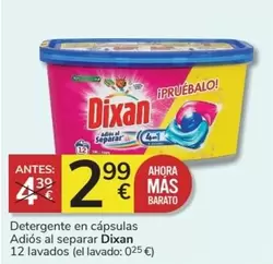 Oferta de Dixan - Detergente En Cápsulas Adiós Al Separar por 2,99€ en Consum