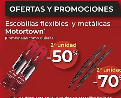 Oferta de Motortown - Escobillas Flexibles Y Metálicas  en MotorTown