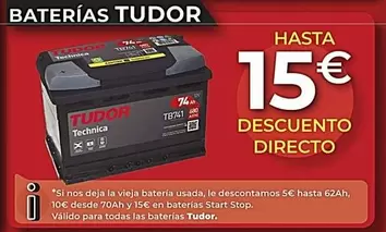 Oferta de Tudor - Baterias  en MotorTown