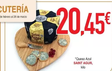 Oferta de Saint Agur - Queso Azul por 20,45€ en Masymas