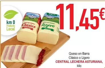 Oferta de Central Lechera Asturiana - Queso En Barra Clásico O Ligero por 11,45€ en Masymas