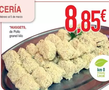 Oferta de Nuggets/ De Pollo Granel Kilo por 8,85€ en Masymas