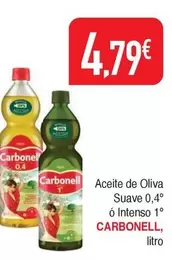 Oferta de Carbonell - Aceite De Oliva Suave 0,4' O Intenso 1' por 4,79€ en Masymas