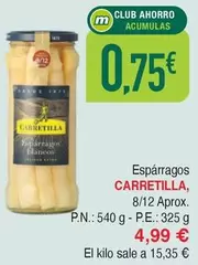 Oferta de Carretilla - Esparragos por 4,99€ en Masymas