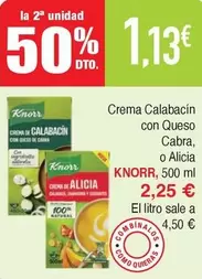 Oferta de Knorr - Crema Calabacín Con Queso Cabra por 2,25€ en Masymas