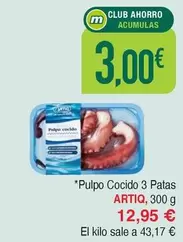 Oferta de Pulpo -  Cocido 3 Patas por 3€ en Masymas