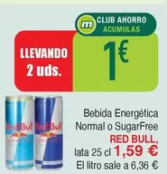 Oferta de Red Bull - Bebida Energetica Normal O SugarFree por 1,59€ en Masymas