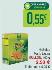 Oferta de Gullón - Galletas María Ligera por 0,55€ en Masymas