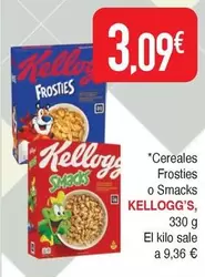 Oferta de Kellogg's - Cereales Frosties O Smacks por 3,09€ en Masymas