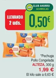 Oferta de Alteza - Pechuga Pollo Congelada por 1,99€ en Masymas