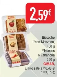 Oferta de Gimar - Bizcocho Con Manzana por 2,59€ en Masymas