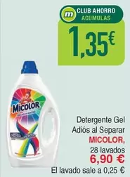 Oferta de Micolor - Detergente Gel Adiós Al Separar por 1,35€ en Masymas