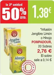 Oferta de Pompadour - Infusión Jengibre Limon O Hinojo por 2,76€ en Masymas