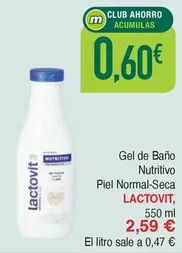 Oferta de Lactovit - Gel De Bano Nutritivo Piel Normal-Seca por 2,59€ en Masymas