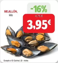 Oferta de Mejillón por 3,95€ en Masymas