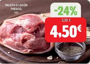 Oferta de Paleta O Lacon Fresco por 4,5€ en Masymas