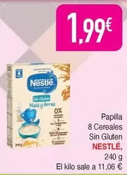 Oferta de Nestlé - Papilla 8 Cereales Sin Gluten por 1,99€ en Masymas