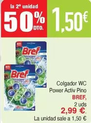 Oferta de Bref - Colgador Wc Power Activ Pino por 2,99€ en Masymas