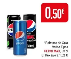 Oferta de Pepsi - Refresco De Cola por 0,5€ en Masymas