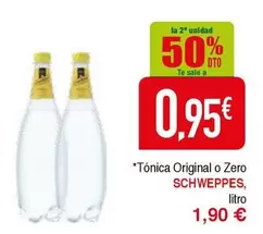 Oferta de Schweppes - Tónica Original O Zero por 1,9€ en Masymas