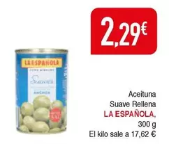 Oferta de La Española - Aceituna Suave Rellena por 2,29€ en Masymas