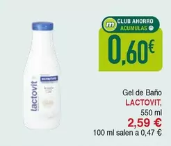 Oferta de Lactovit - Gel De Bano por 2,59€ en Masymas