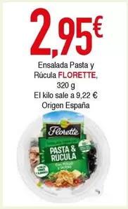 Oferta de Florette - Ensalada Pasta Y Rúcula por 2,95€ en Masymas