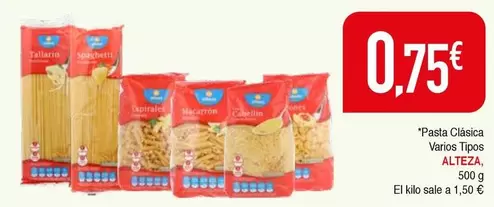 Oferta de Alteza - Pasta Clasica por 0,75€ en Masymas