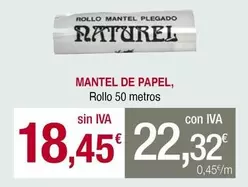 Oferta de Mantel De Papel, Rollo 50 Metros por 18,45€ en Masymas