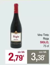 Oferta de Siglo - Vino Tinto Rioja por 2,79€ en Masymas