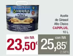 Oferta de Capiplus - Aceite De Girasol Alto Oleico por 23,5€ en Masymas