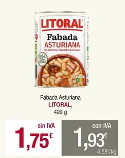 Oferta de Litoral - Fabada Asturiana por 1,75€ en Masymas