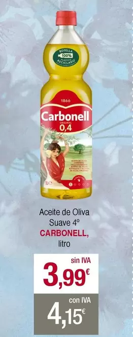 Oferta de Carbonell - Aceite De Oliva Suave 4 por 3,99€ en Masymas