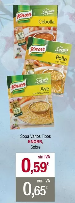 Oferta de Knorr - Sopa por 0,59€ en Masymas