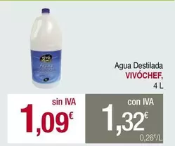 Oferta de Vivo cheff - Agua Destilada por 1,09€ en Masymas