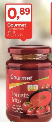 Oferta de Gourmet - Tomate Frito por 0,89€ en Suma Supermercados